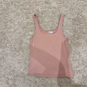 H&M Divided Women's M blush Pink ribbed summer Tank Top A0177